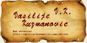 Vasilije Kuzmanović vizit kartica